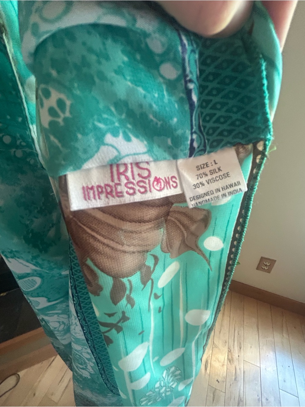 Iris Impressions Silk Blend Multi-Way Convertible Wrap Skirt / Dress Size L